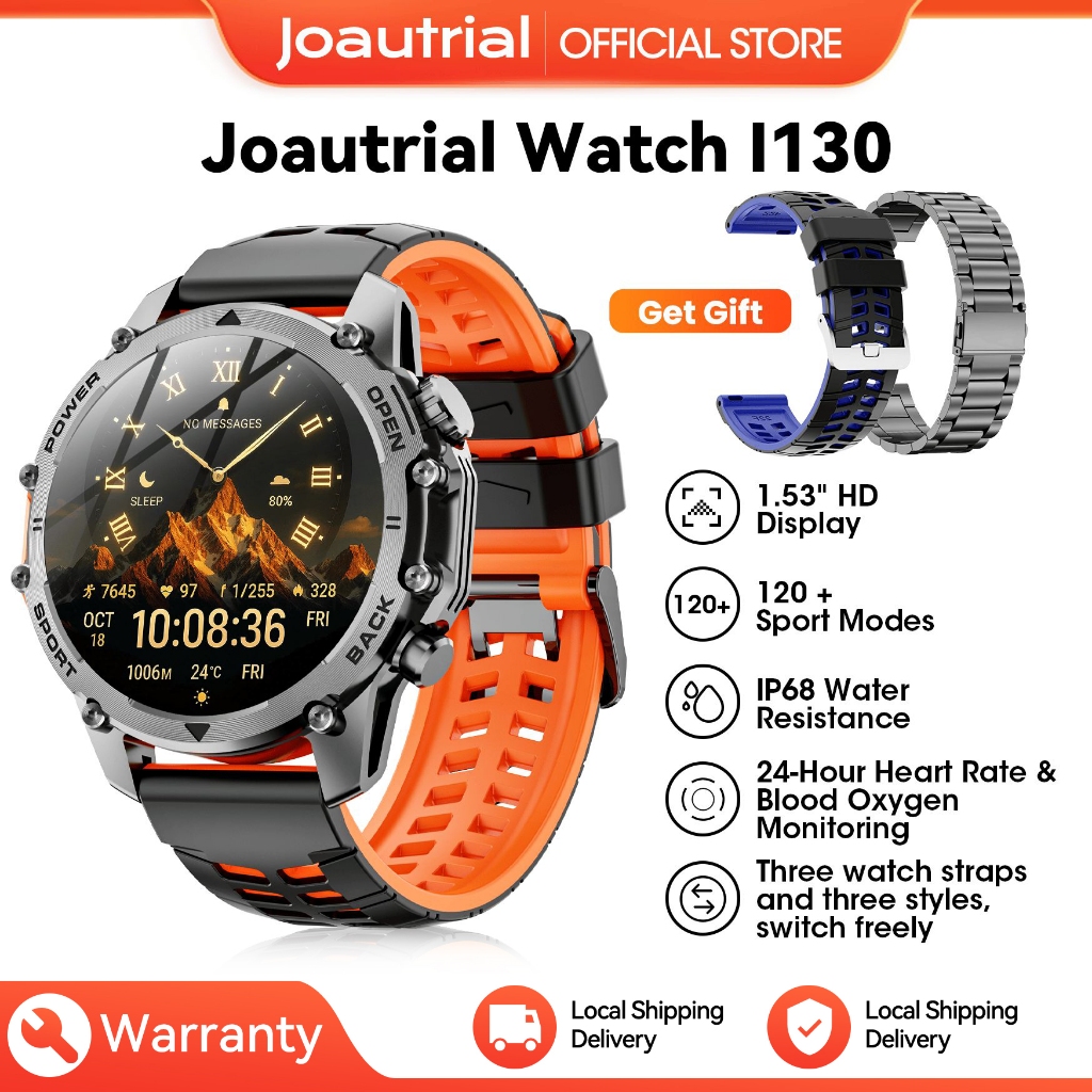 Joautrial I130 Bluetooth Waterproof & Shockproof HD LED Man Smart Watch ...