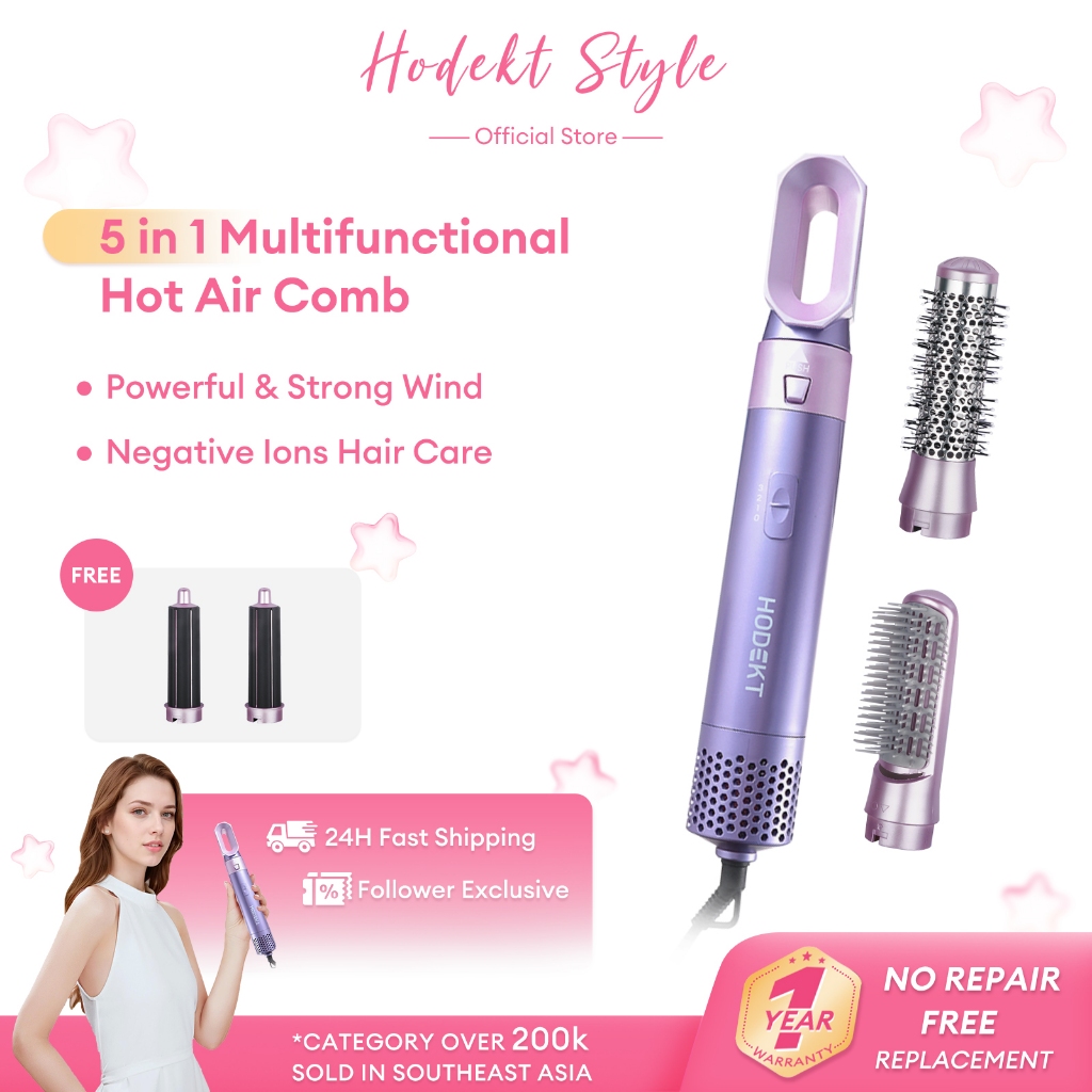 HODEKT In1 Hair Dryer Hair Straightener Multifunctional Hot Air