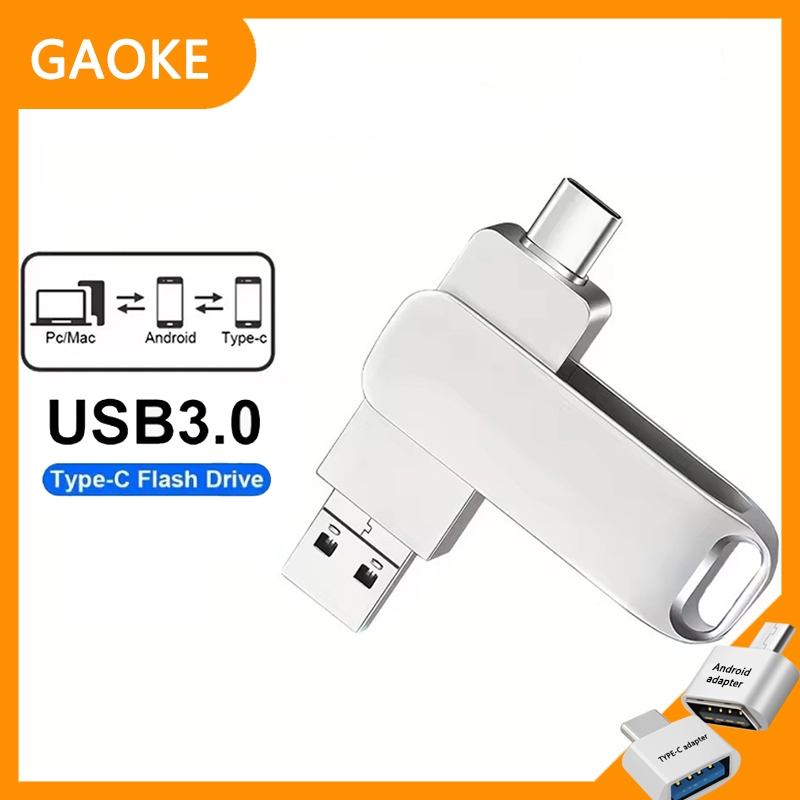 TYPE-C Three-in-One Flash Memory Driver 8GB, 16GB, 32GB, 64GB, 128GB ...