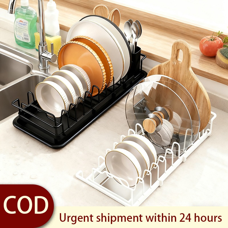 2/3 Tier Dish Rack Wall Mounted Adjustable Stainless Steel Cutlery Rack ...