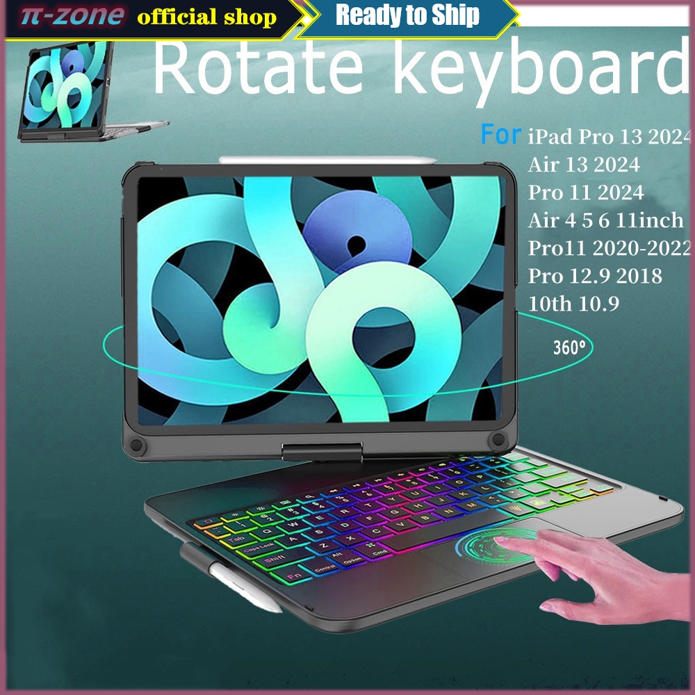 360 Rotate Keyboard Case For iPad 10Gen 2022 11th A16 10.9 7 8 9th 10.2 ...