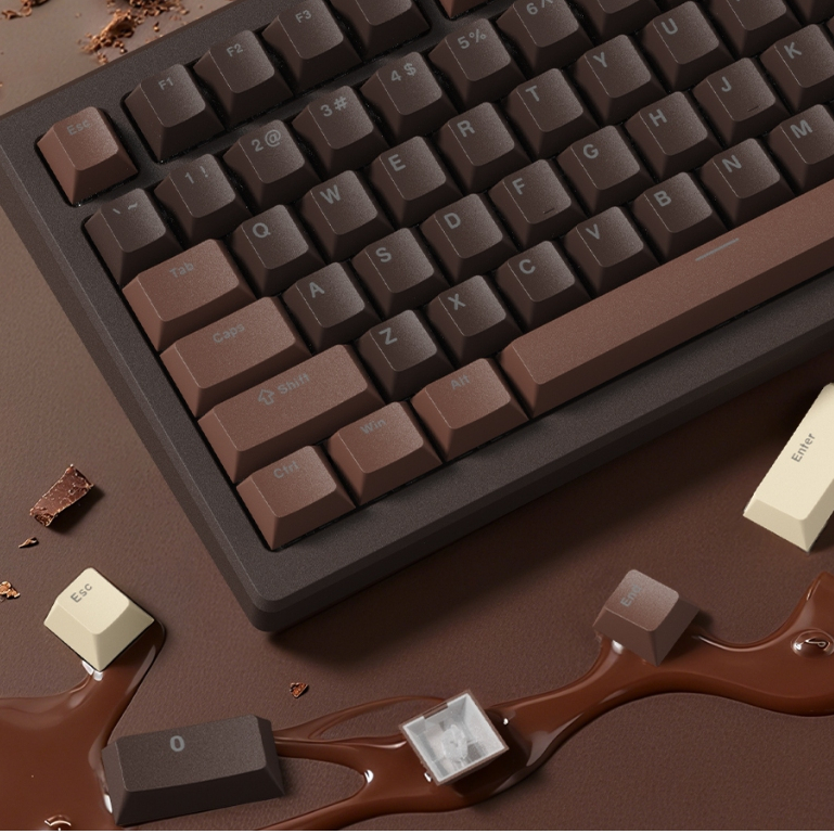 Womier Cherry Profile PBT Shine Through 133 Keys Chocolate Retro ...