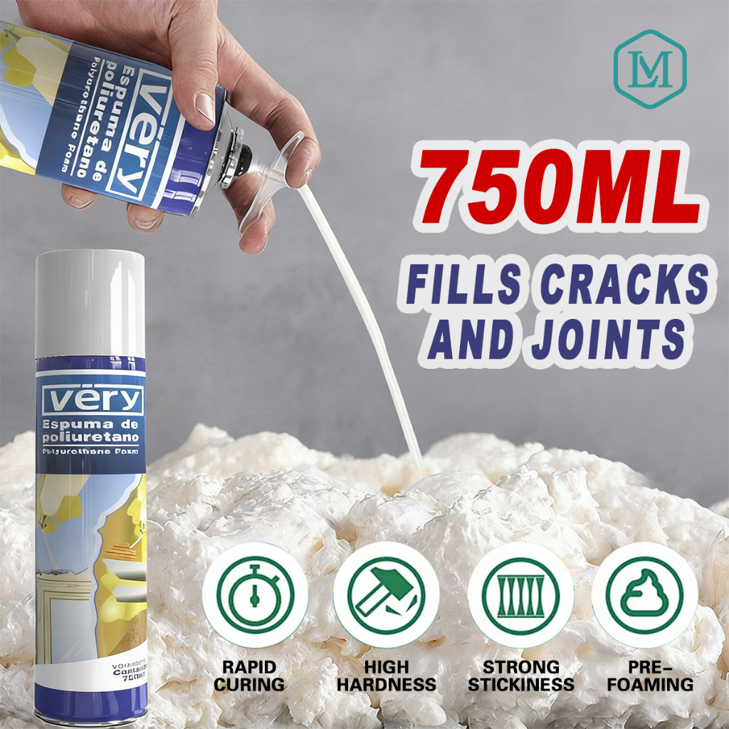 750ml Expanding Foam Sealant Gap Filler All-in-One PU Spray Quick Fix ...
