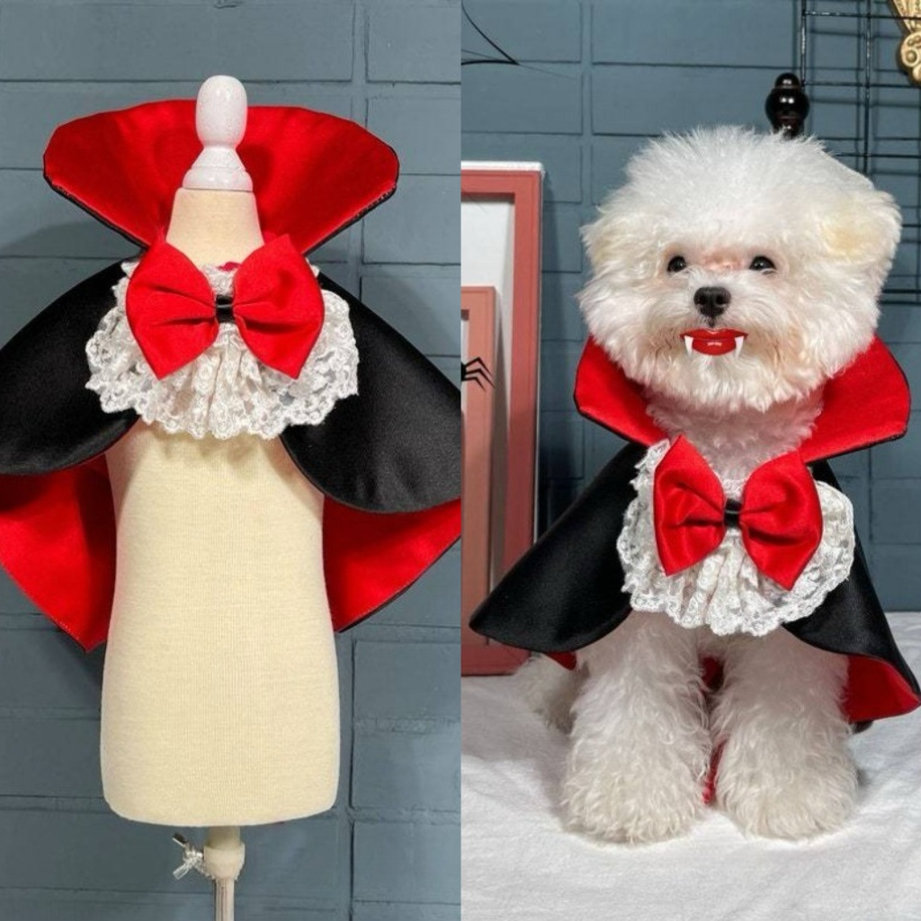Halloween Pet Cape Dog Cape Cat Cape Vampire Cosplay Cloak Costume with ...