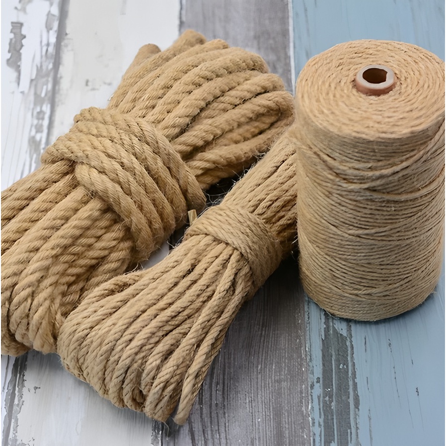 50m DIY Cat Scratcher Rope Jute Rope Twisted Sisal Rope Replacement Cat ...