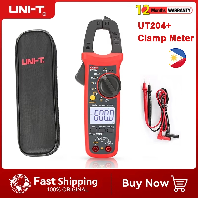 UNI-T UT203+ UT204+ Digital AC DC Clamp Meter True RMS 600V 400A ...