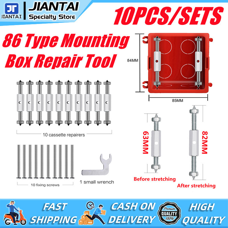 10Pcs 86 Type Switch Socket Cassette Screws Support Rod Wall Mount ...