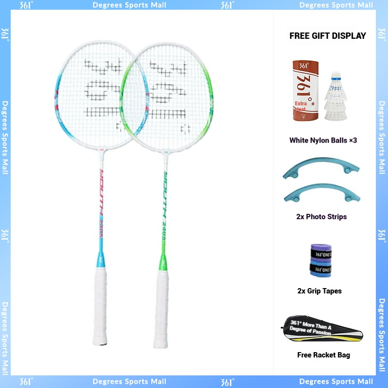 361 Degrees Spirit Wing Series 2405 Iron Alloy Badminton Racket ...