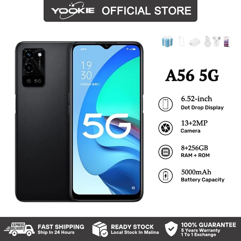 A56 5G smartphone 5000mAh capacity 8+256GB storage 6.52-inch screen ...