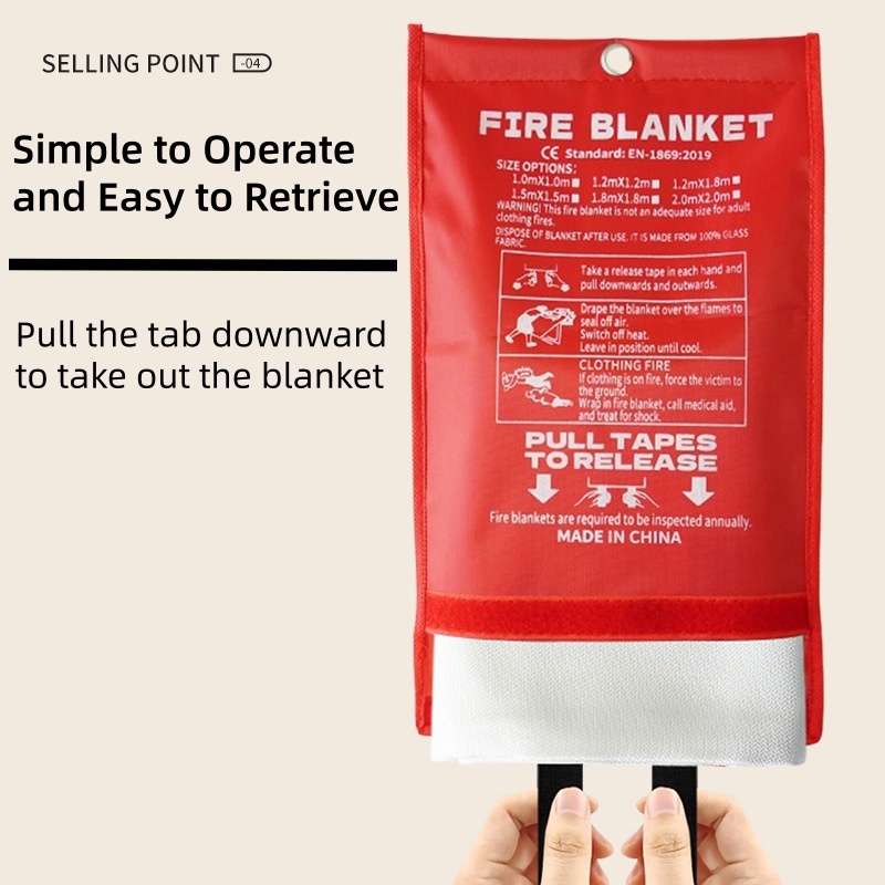 Emergency Fire Blanket (1m x 1m ; 1.5m x 1.5m ; 2m x 2m) | Shopee ...