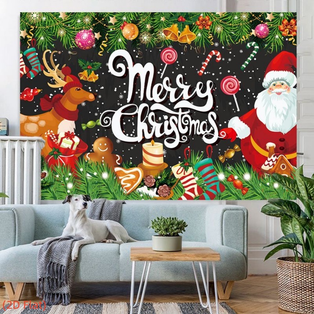 Santa Claus Backdrop for Christmas Party 2026 Balloon Arch Background ...