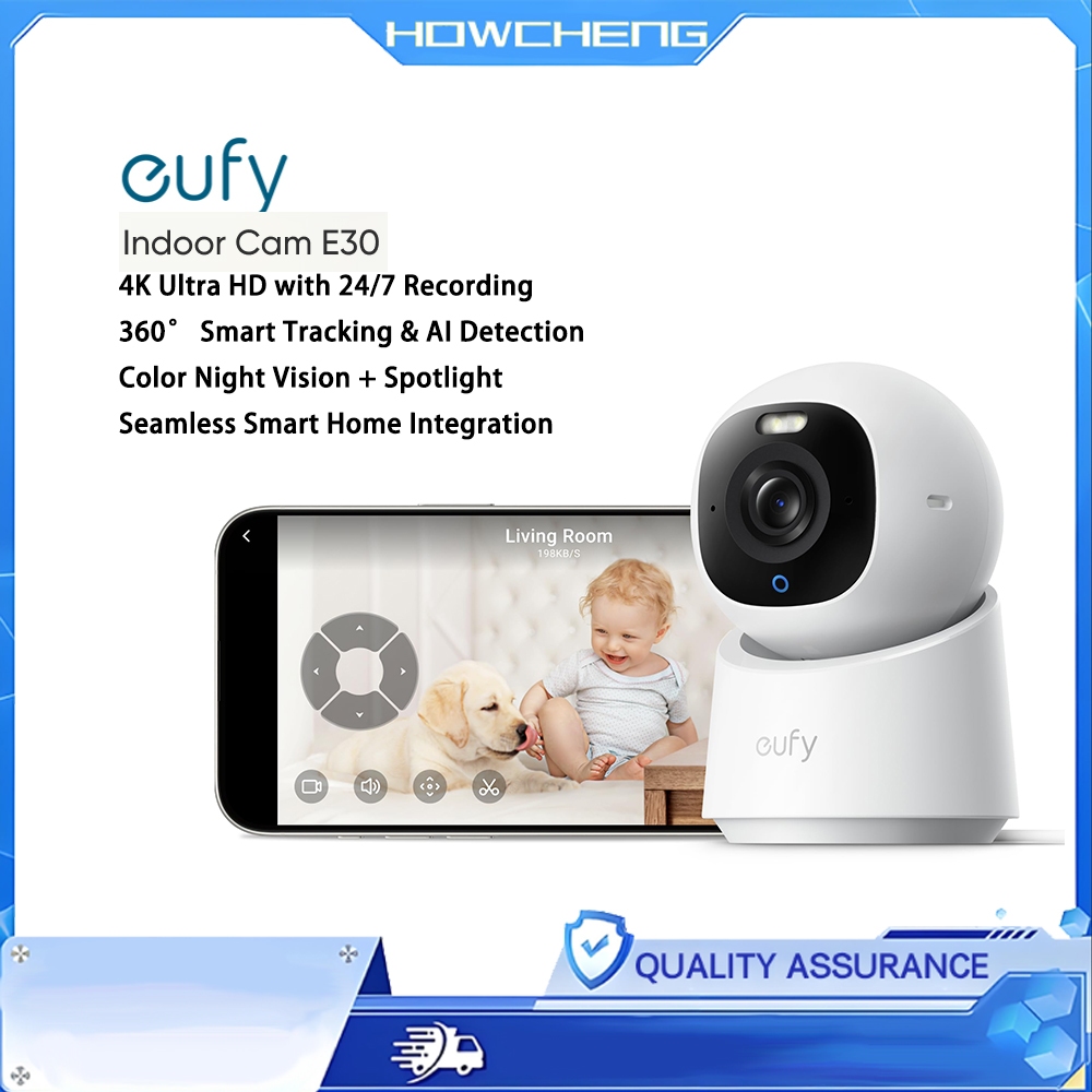 eufy Indoor Cam E30 by Anker, Latest Generation, 4K UHD Security Camera ...
