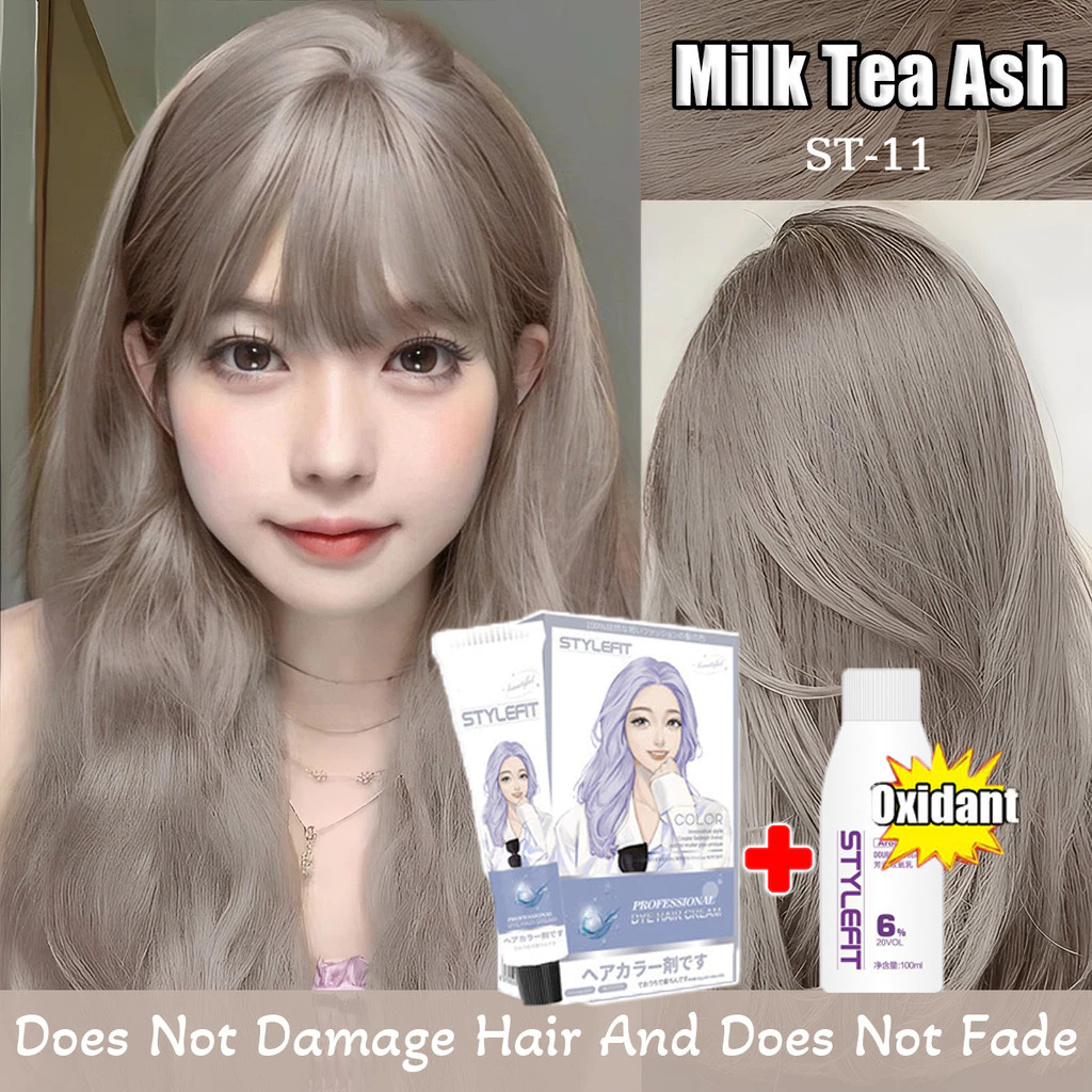 Milk Tea Ash Hair Color, Cool & Creamy Shades | Shopee PH