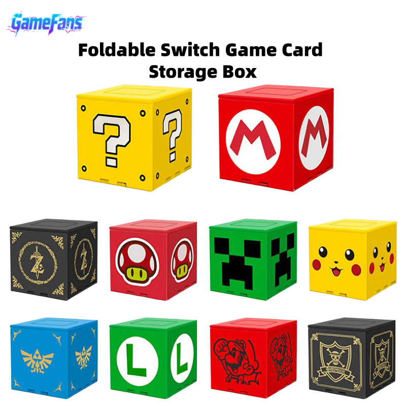 Mario Question Mark Square Switch Game Card Storage Box Multiple Styles ...