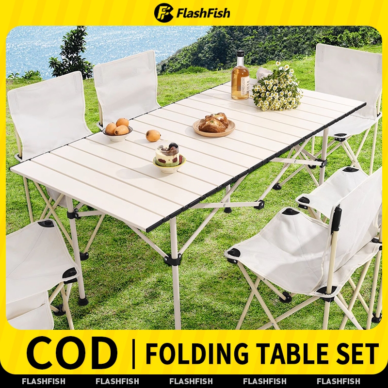 Flashfish Folding Camping Table Set Outdoor portable table for ...