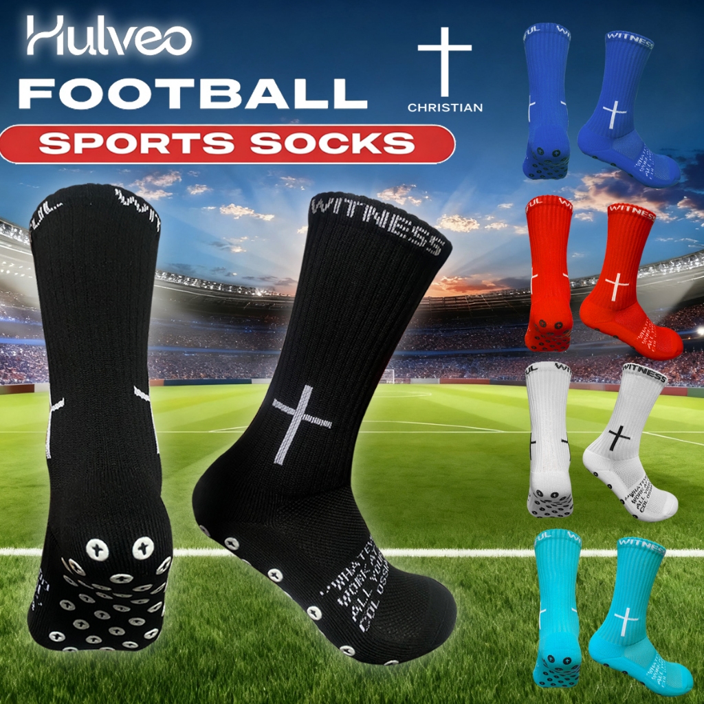 Christian Cross Anti-slip Football Socks Sports Training Fitness Socks ...