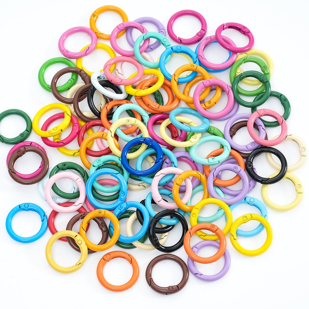 St.kunkka 5Pcs 20/25/30mm Alloy Keychain Ring Buckle Round Opening ...