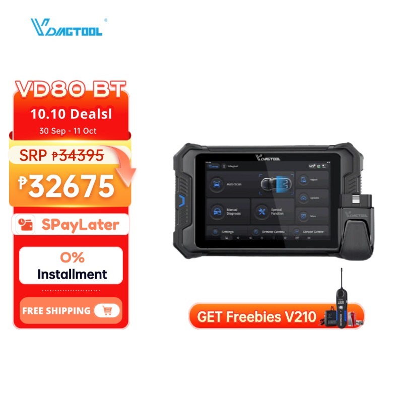 VDIAGTOOL VD80 BT Car OBD2 Scanner Bi-directional Diagnostic Tool Key VDIAGTOOL VD80 BT Car OBD2 Scanner Bi-directional Diagnostic Tool Key