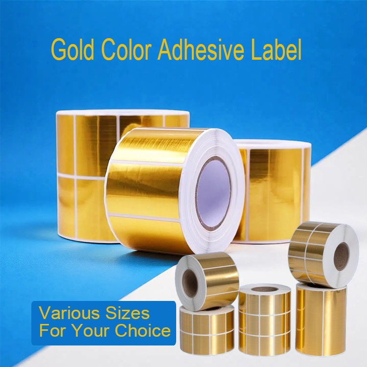 Blank Brush-Gold Label Stickers Tear Proof Water Proof Scratch ...