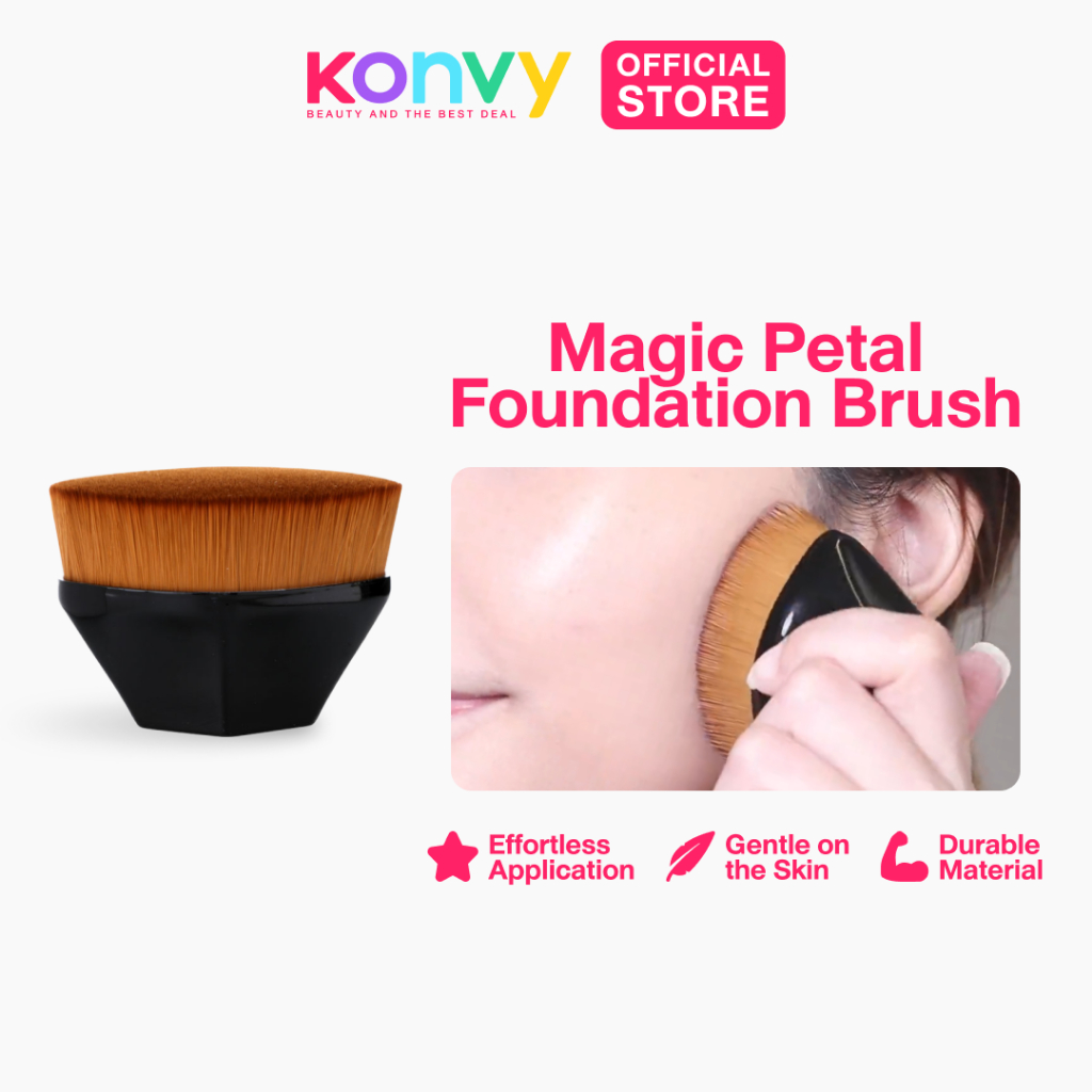 Oni Magic Petal Foundation Brush (Brush Cleaner, Silicone Bowl ...