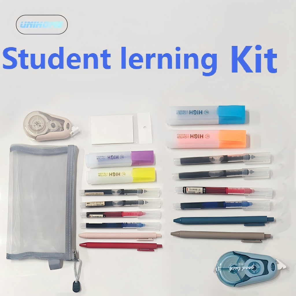 Study Kit for Students,pen ballpen sticker highlighter correction tape ...