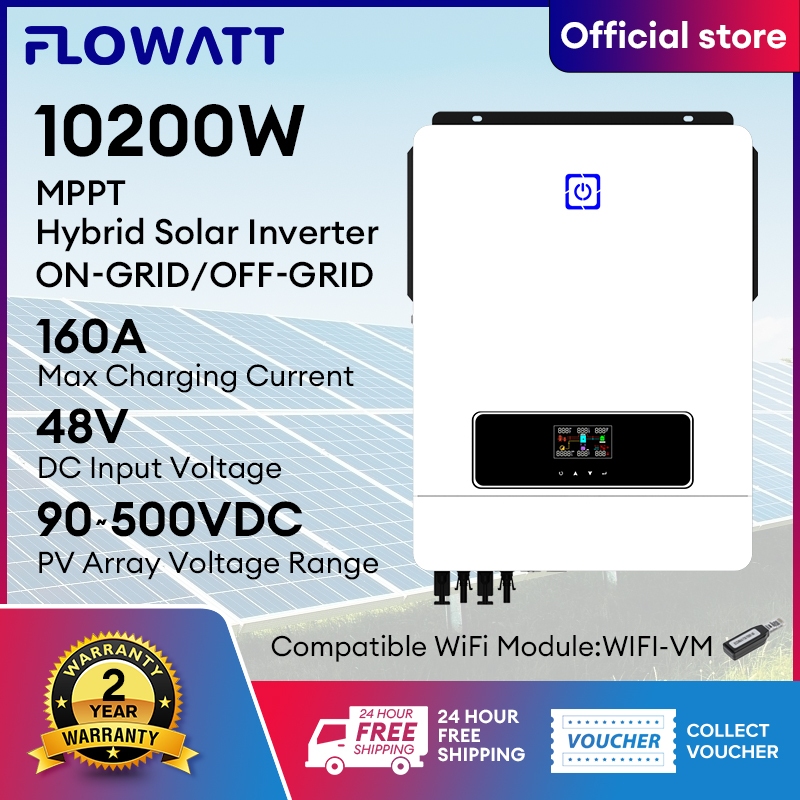 Flowatt 10.2KW Hybrid Solar Inverter On-Grid/Off-Grid Solar Inverter ...
