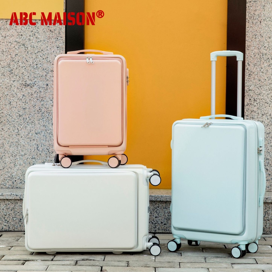 ABC MAISON 20/24/26inch Hand Carry Luggage Suitcase Full Front Open ...