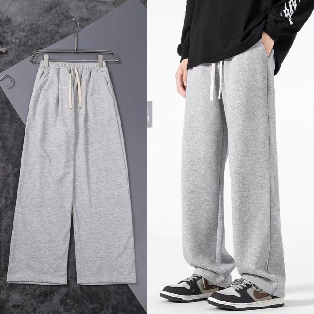 AuraWear Plus Size Wide Leg Jogging Pants for Women Men Unisex Thin ...