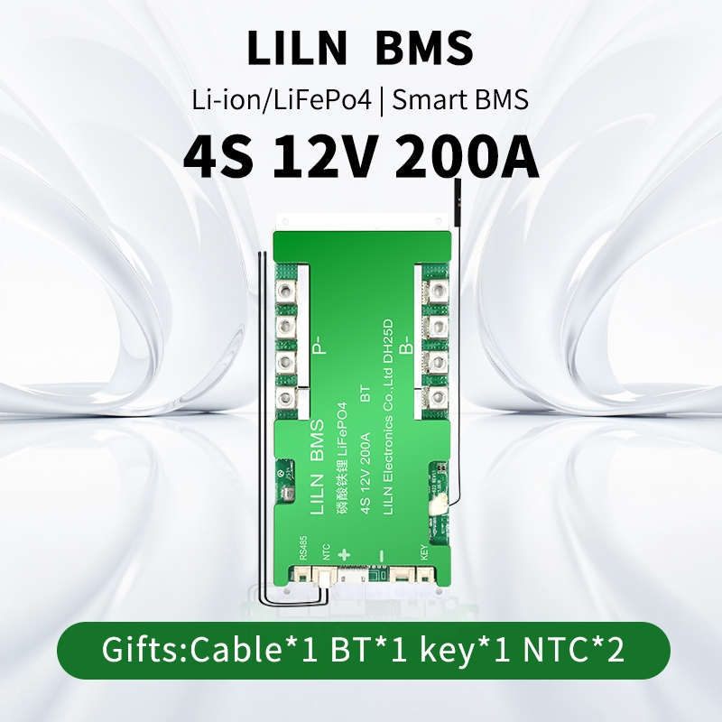 LILN Smart BMS Bluetooth Lifepo4 Battery 4S 12V 200A NTC BT Key Switch ...