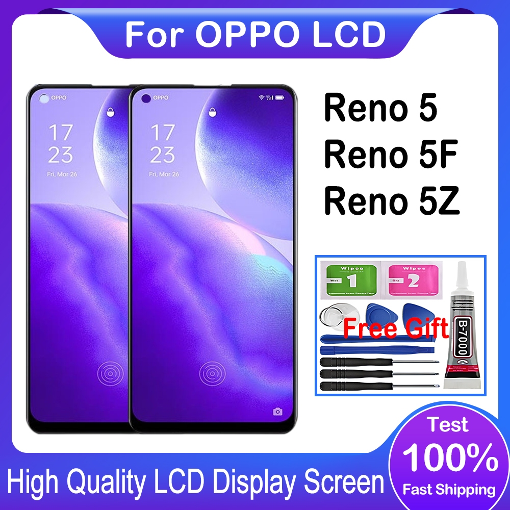 For AMOLED OPPO Reno 5 5Z 5F 4G 5G LCD Display Touch Screen Replacement ...