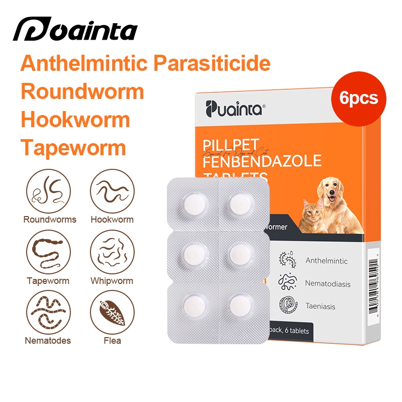 PUAINTA Pet Wormrid Deworming For Dogs and Cats Tapeworms Roundworms ...