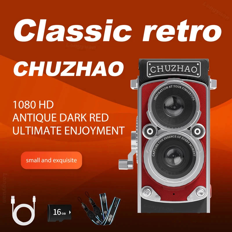 CHUZHAO Vintage Retro Mini Digital TLR Camera Twin-Lens Reflex 1080P ...