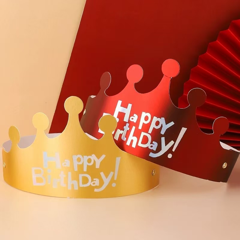 Birthday Crown Craft Kit - Foldable Kids Party Hats for Cake Decor ...