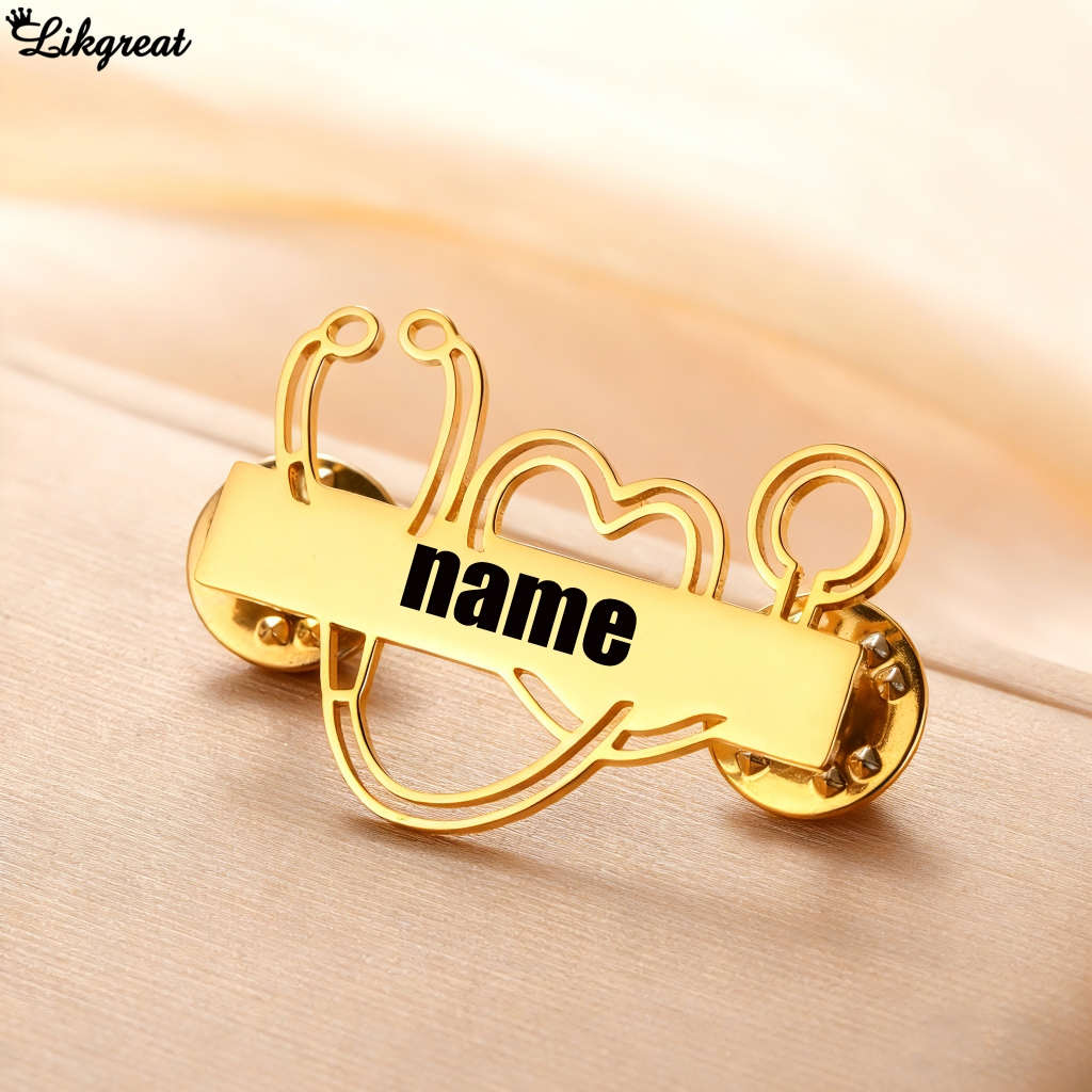 LIKGREAT Custom Hollow Stethoscope Engrave Name Personalized Logo ...