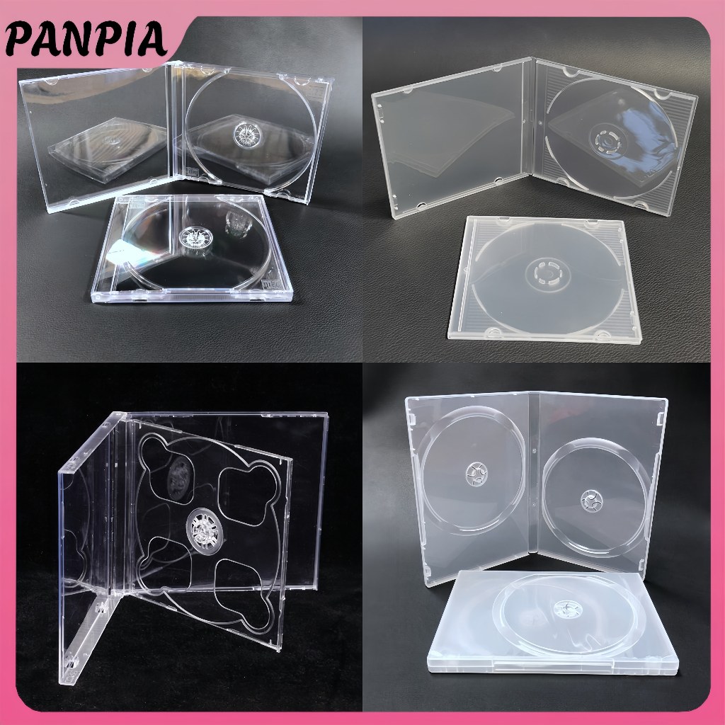 PANPIA-Transparent Plastic Single Piece Disc Case CD Case Thickened CD ...