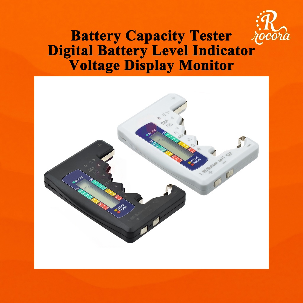 Battery Capacity Tester Digital Battery Level Indicator Voltage Display ...