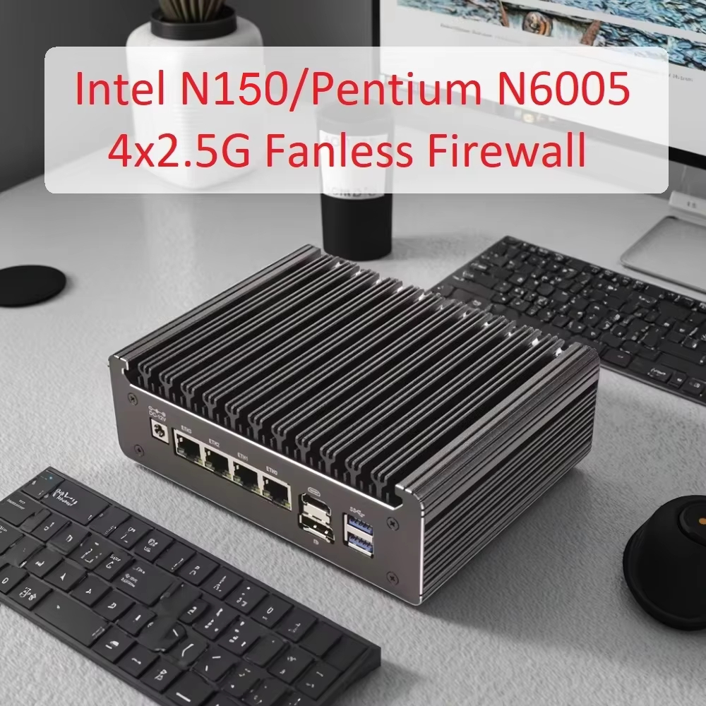 Intel N150 Fanless Mini PC Core i5-8250U Pentium4417U 4x i226-V 2.5G ...