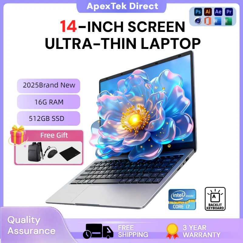 Intel Core i7 14-inch Laptop Windows 11High-performance Portable ...