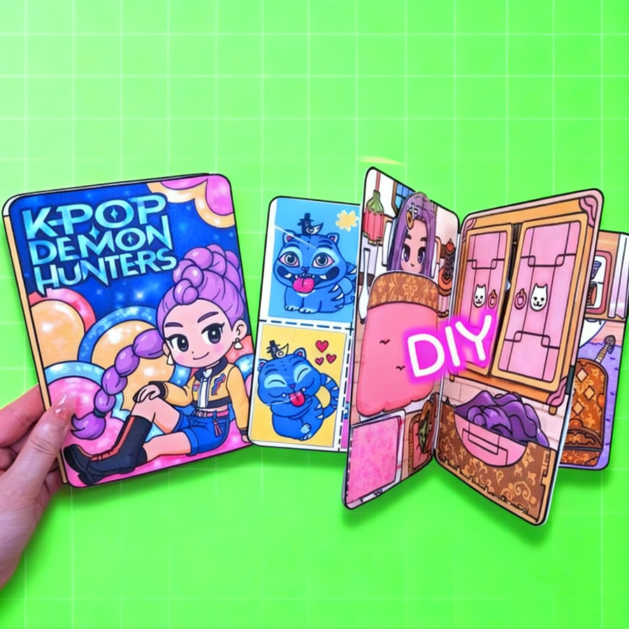 Kpop Demon Hunters Rumi Quiet Book Kit Game book is not a finished ...