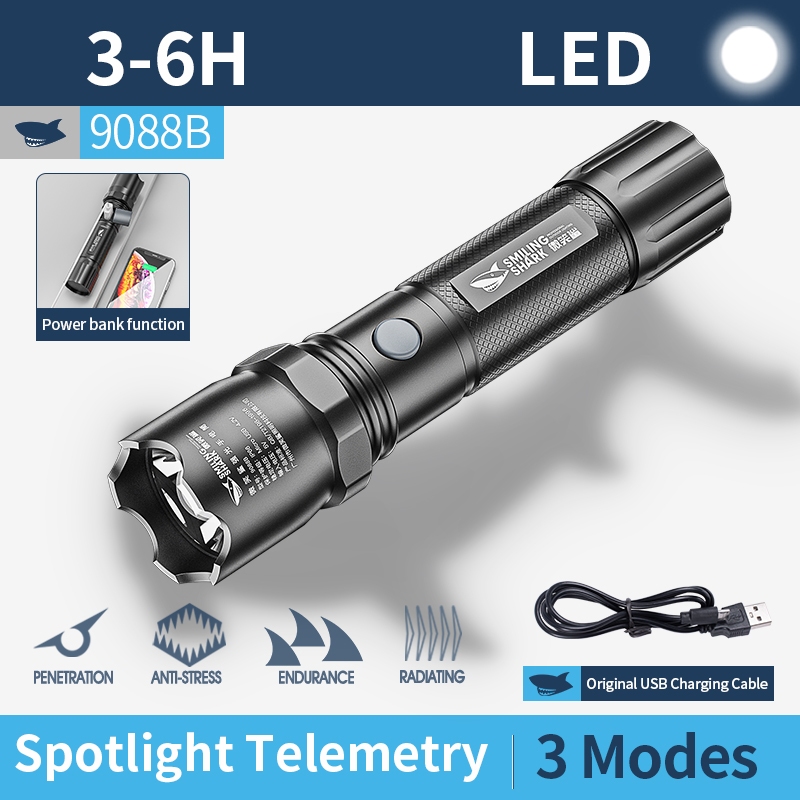 SmilingShark Original Rechargeable Flashlight Led Super Bright Flash ...