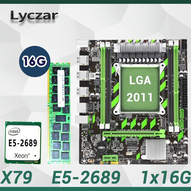 X79 Lyczar kit Motherboard(X79)+CPU(E5-2689)+Memory(1x16G DDR3 1333 REG ...