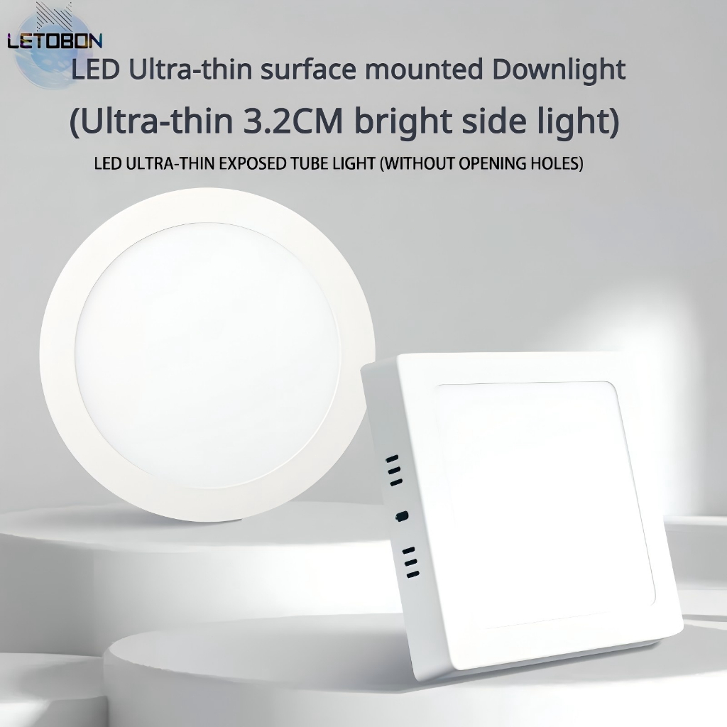 LETOBON 3W-24W ultra-thin panel light LED ceiling light embedded tube ...