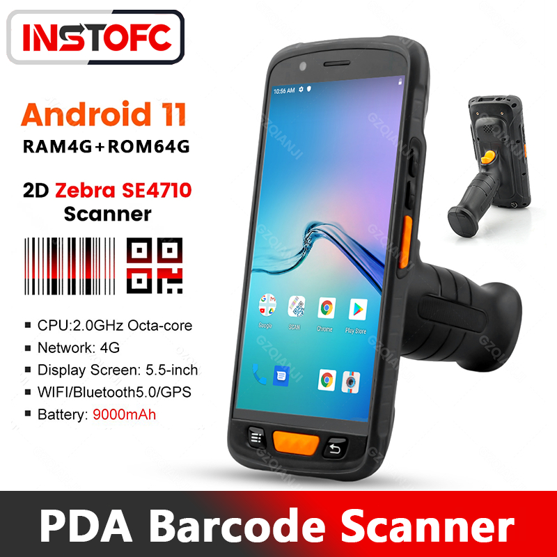 Rugged PDA Android 11 Zebra SE4710 2D Barcode Scanner Handheld Terminal ...