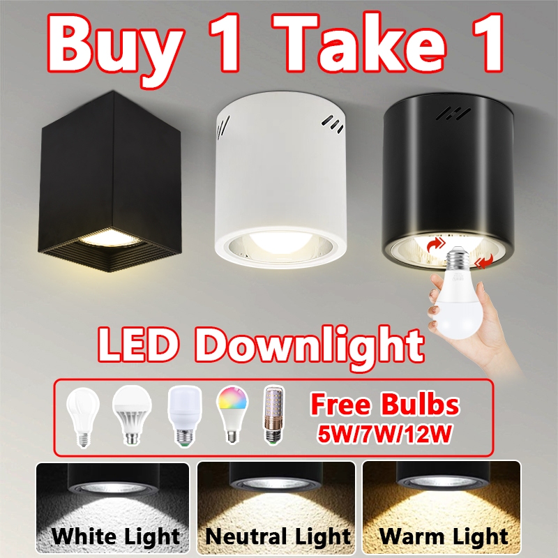 Led Surface Mounted Downlight 3 Colors Pin Light Ceiling Light ...