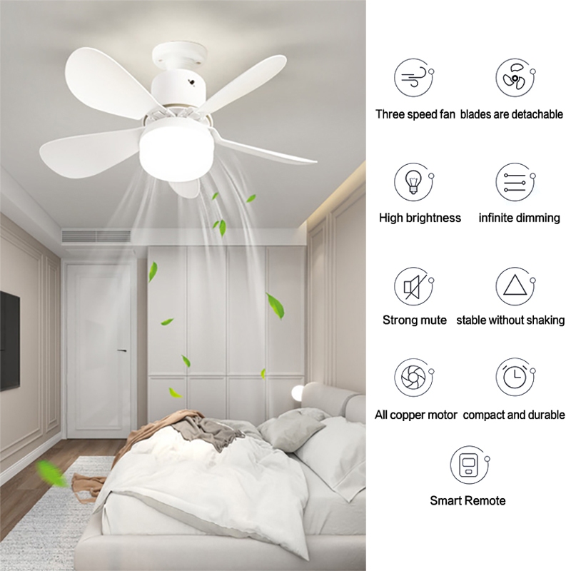 【FAST】E27 Ceiling Fan Light 20W With Remote Dimming Function LED Light ...