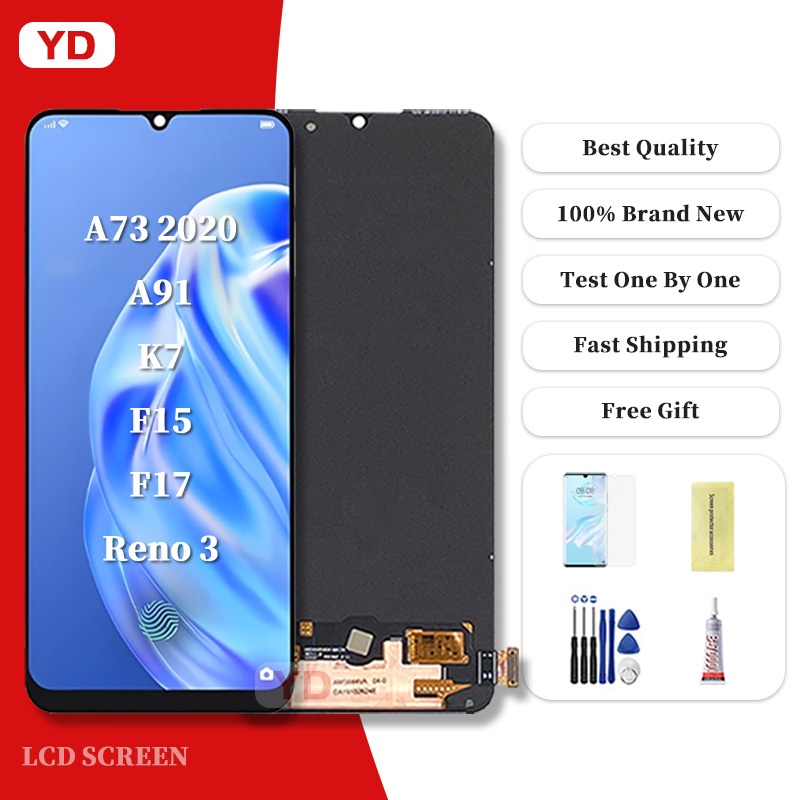 For Oppo Reno 3 F15 F17 K7 A73 2020 A91 LCD Touch Screen Assembly ...
