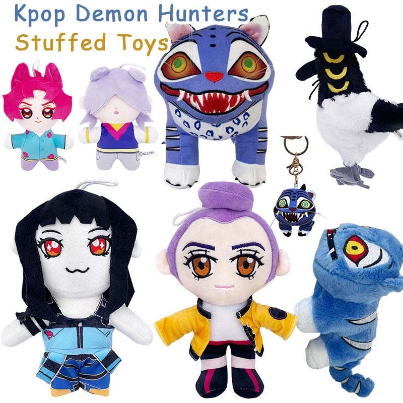 Stuffed Toy KPop Demon Hunters Rumi Zoey Plush Doll Derpy Tiger Plush ...
