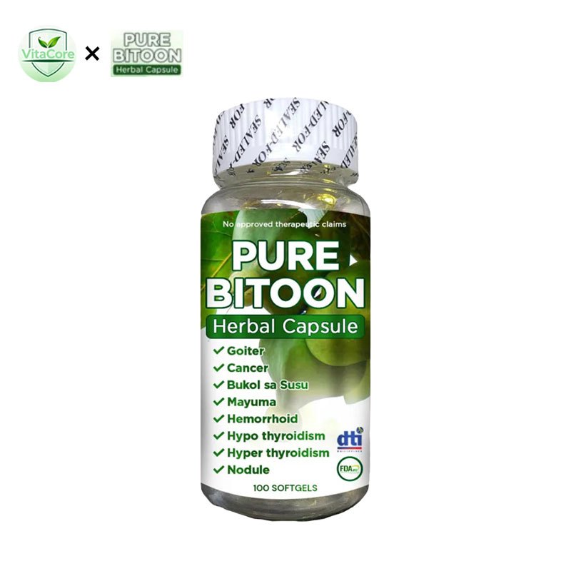 PURE BITOON Herbal Capsule for Goiter, Breast Lumps, Mayoma, Almuranas ...