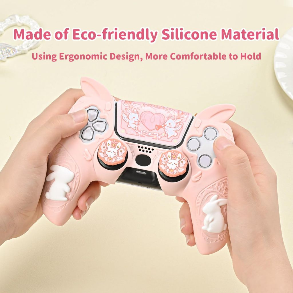 GeekShare PS5 Controller Skin Set,Soft Silicone Protective Cover Case ...