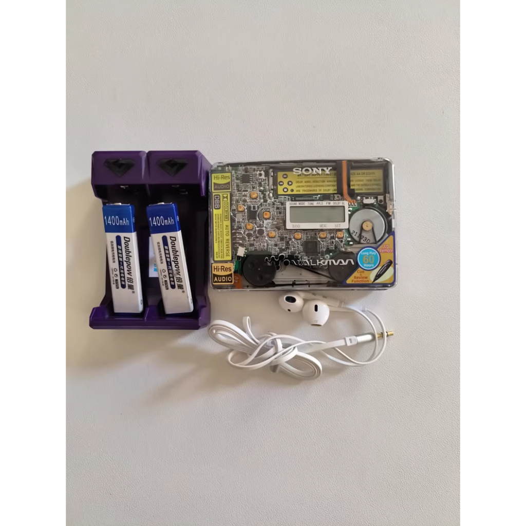 Set Di 2 Cinghie Per Lettore Cassette Sony Walkman WM-F1 - Ricambio Originale